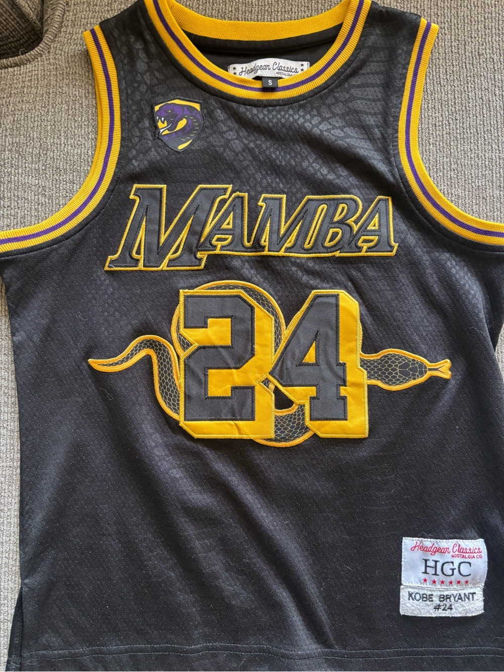 Mamba #24 Black & Gold Basketball Jersey